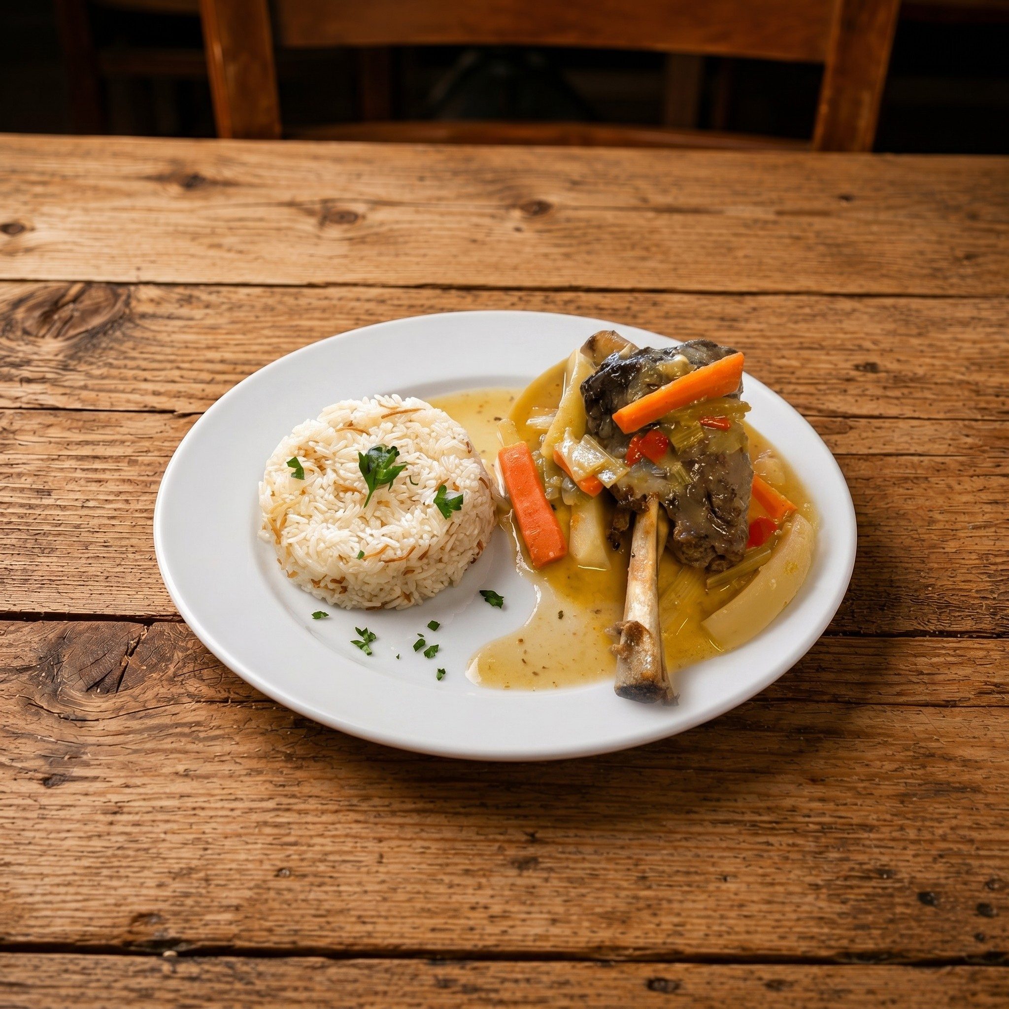 Lamb Shank Plate.