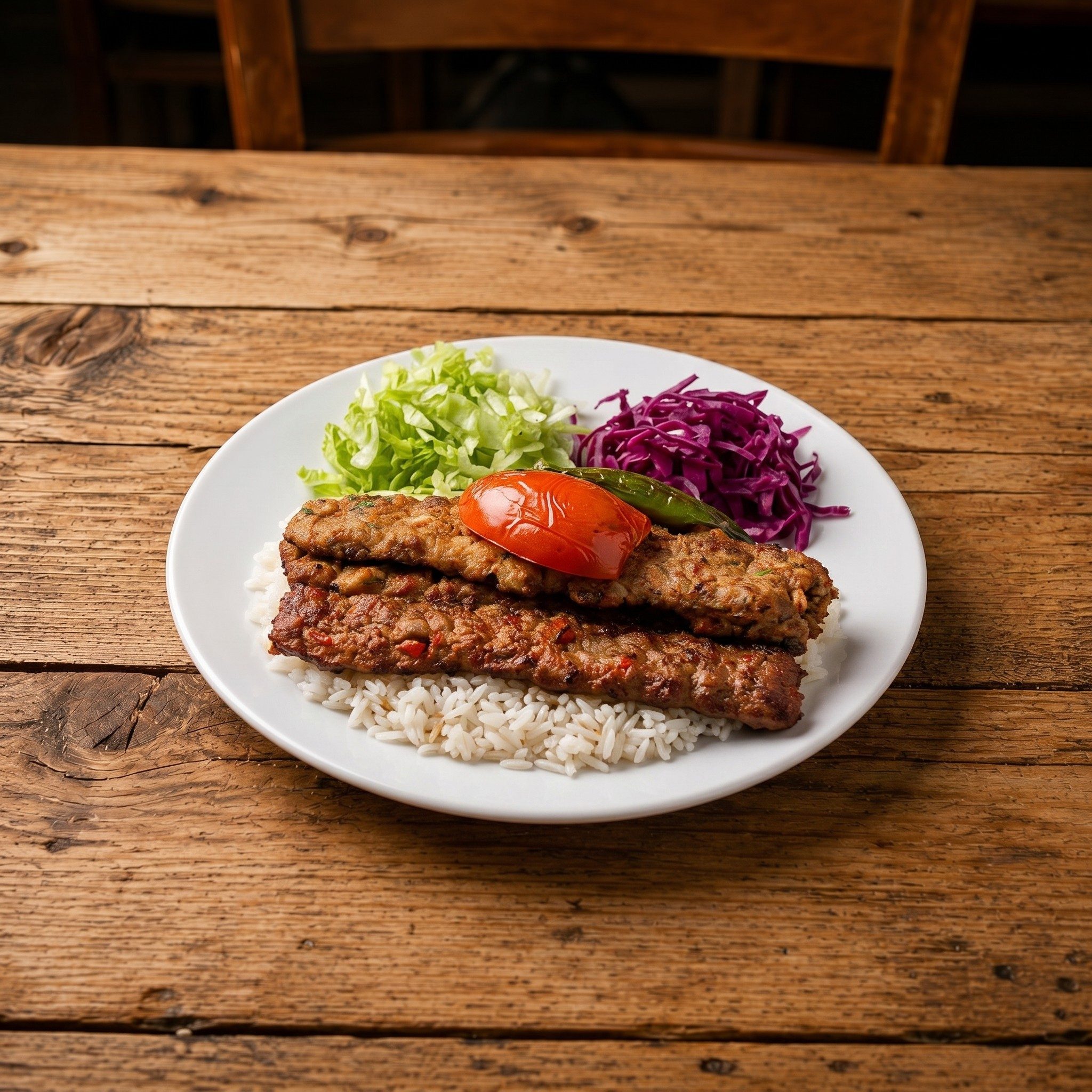 Adana Kebab Plate.